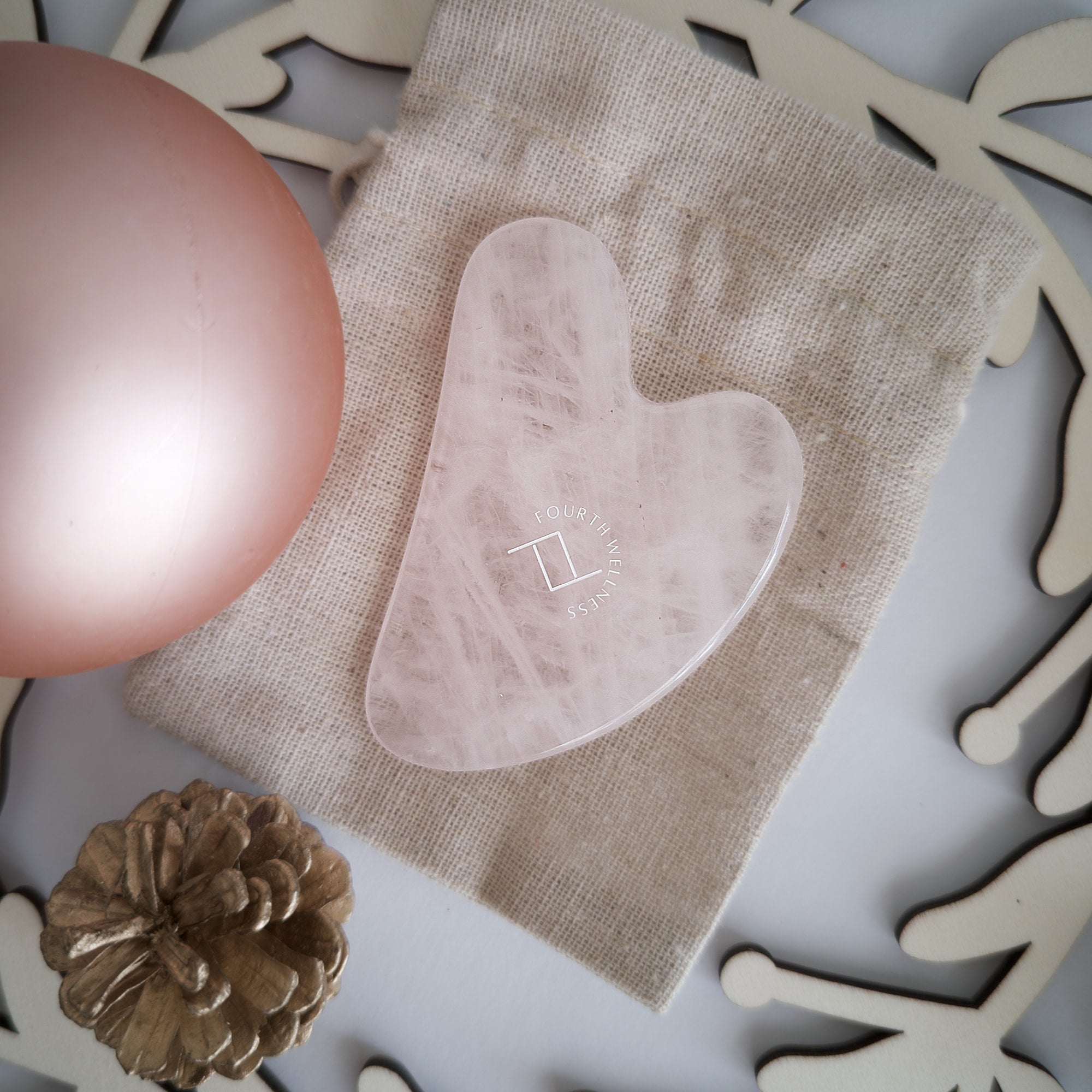 Rose Quartz Gua Sha Massage Stone